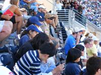 DSCF0243  Padres radios help Braille kids enjoy the game.