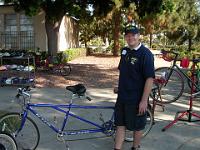 DSCN3051  Taylor Everich, San Diego Bike Shop manager, sets up everyone with sweet rides and hard tires