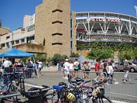 P1010248 0316  PTP partnered with the SD County Bicycle Coalition and the SD Padres to bring a Bicycle Parking Pavilion (BPP) to Petco Park.