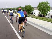 OCCR 06  The riders are off down Palomar Airport Road for another Saturday ride.