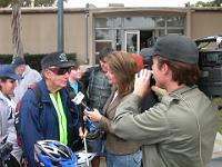 DSCN3411  77 year old Jim Miller explains the joys of riding stoker, with the wind blowing through your hair.