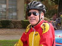 DSCN3426  Volunteer tandem captain Kermit Cain has unbridled enthusiasm for PTP