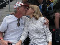 IMG 3273  Captain Dave and Stoker #1 Nancy steal a 34th anniversary kiss between innings