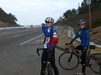 pieRide 04  Wade and Ursula, our early leaders, at the top of the Valley Center grade.