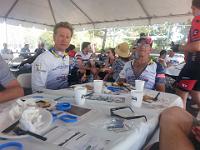 20130511 154105  At the finish dinner table - too hot/tired/cramped to take photos during the ride!