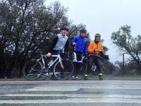Campo Karl Keith Nigel  Keith, Nigel, Karl tackle La Posta Road, Campo/Boulevard, on a rainy Sunday March 1.