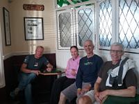 20190517 181856  A well-deserved short wait at Petrillos Pizza ... outstanding day. NCCC covered the race with 62 mi of riding and 8,500 ft of climbing, nearly all of that in the first 30 mi