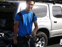 DSCF0199  Sean is ready...Do I need a front wheel?